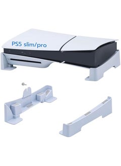 Topleo Horizontal Stand for PS5 Slim/PS5 Pro Base Stand Accessories Compatible with Playstation 5 Slim/PS5 Pro Digital & Ultra-HD Edition Console - White(Compatible with PS5 Slim/Pro)  - Image 1