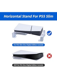 Topleo Horizontal Stand for PS5 Slim/PS5 Pro Base Stand Accessories Compatible with Playstation 5 Slim/PS5 Pro Digital & Ultra-HD Edition Console - White(Compatible with PS5 Slim/Pro)  - Image 3