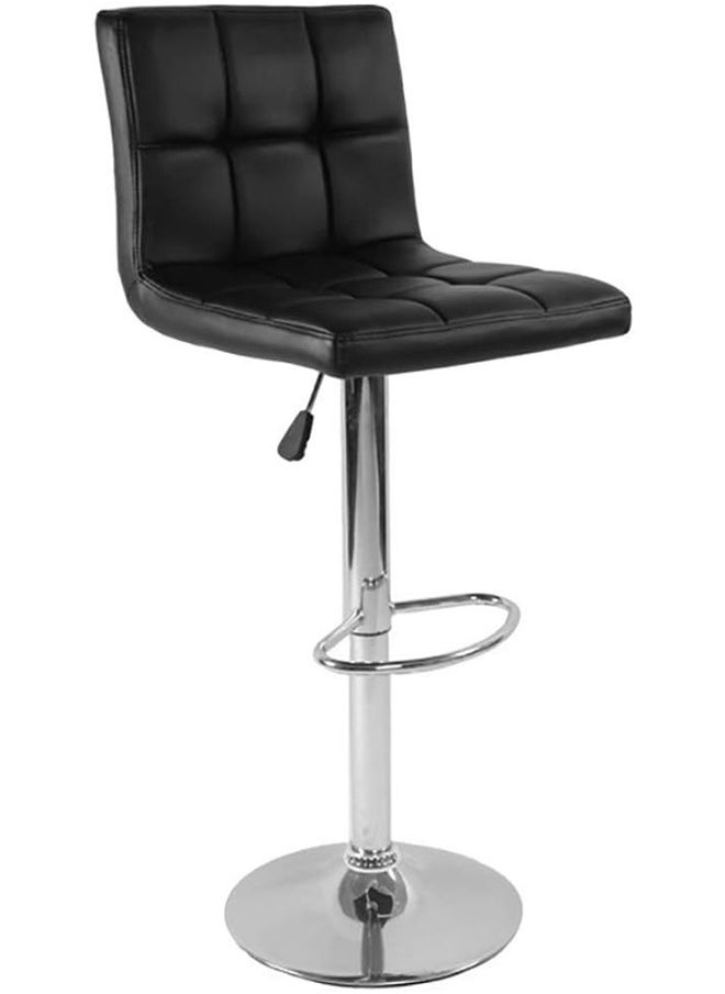 Generic PU Leather Bar Stool with Back Rest Height Adjustable Swivel Pub Chair Home Kitchen Bar stools Backless Stool with Footrest  - Image 1