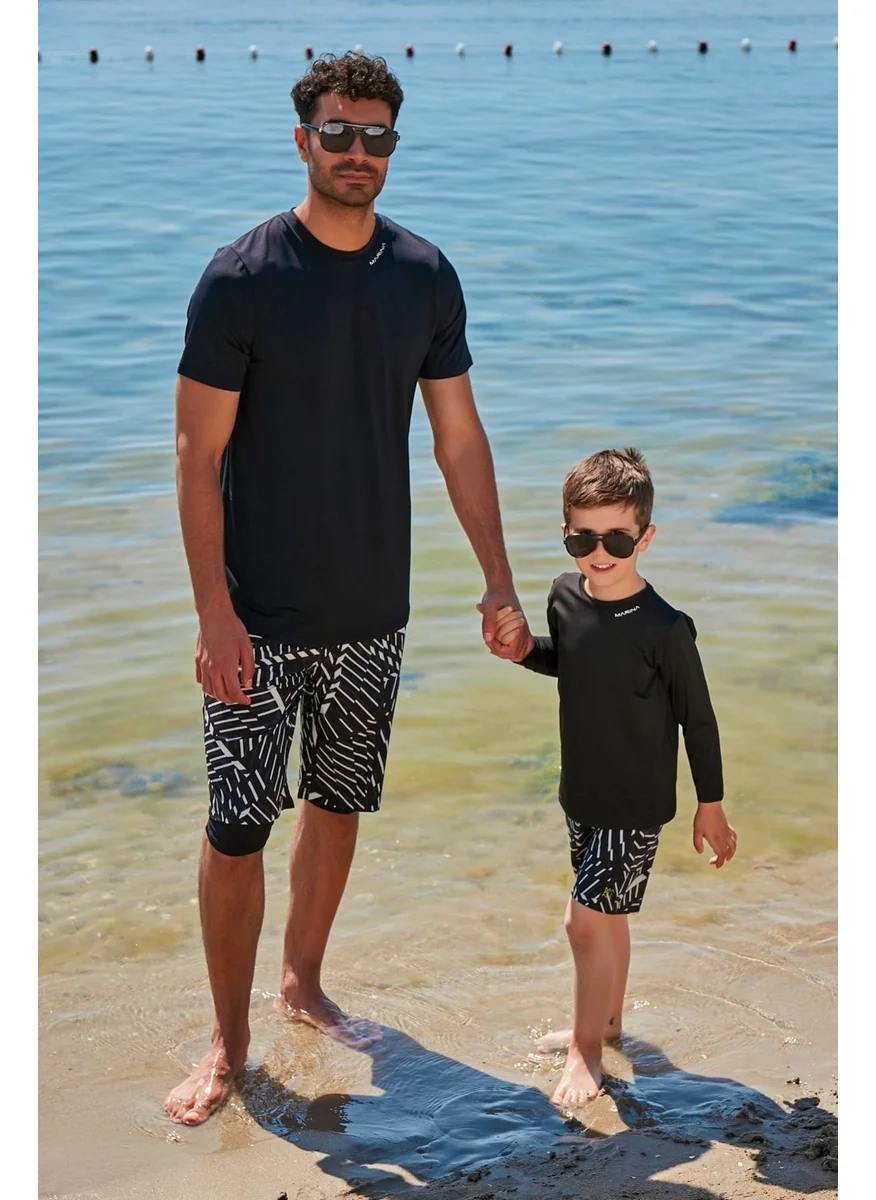 Marina Kids Black Swim T-Shirt T2343