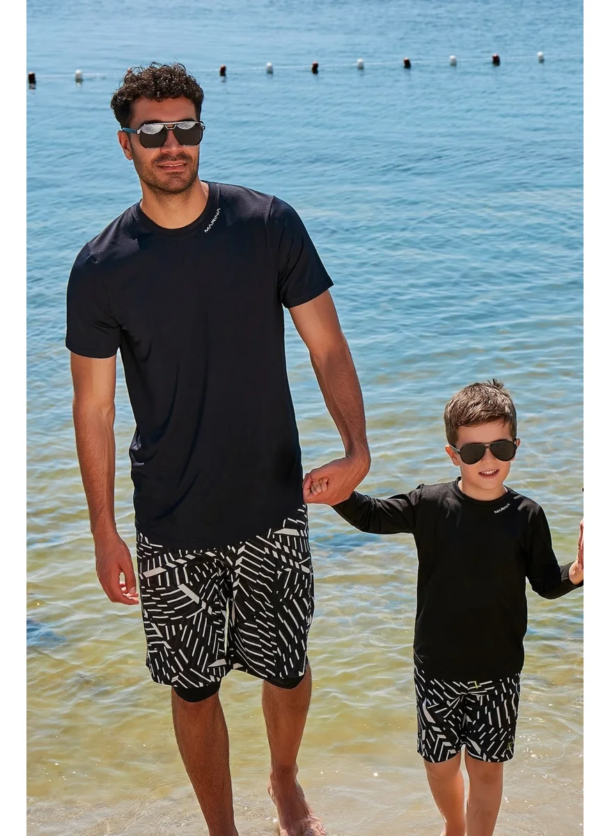 Marina Kids Black Swim T-Shirt T2343