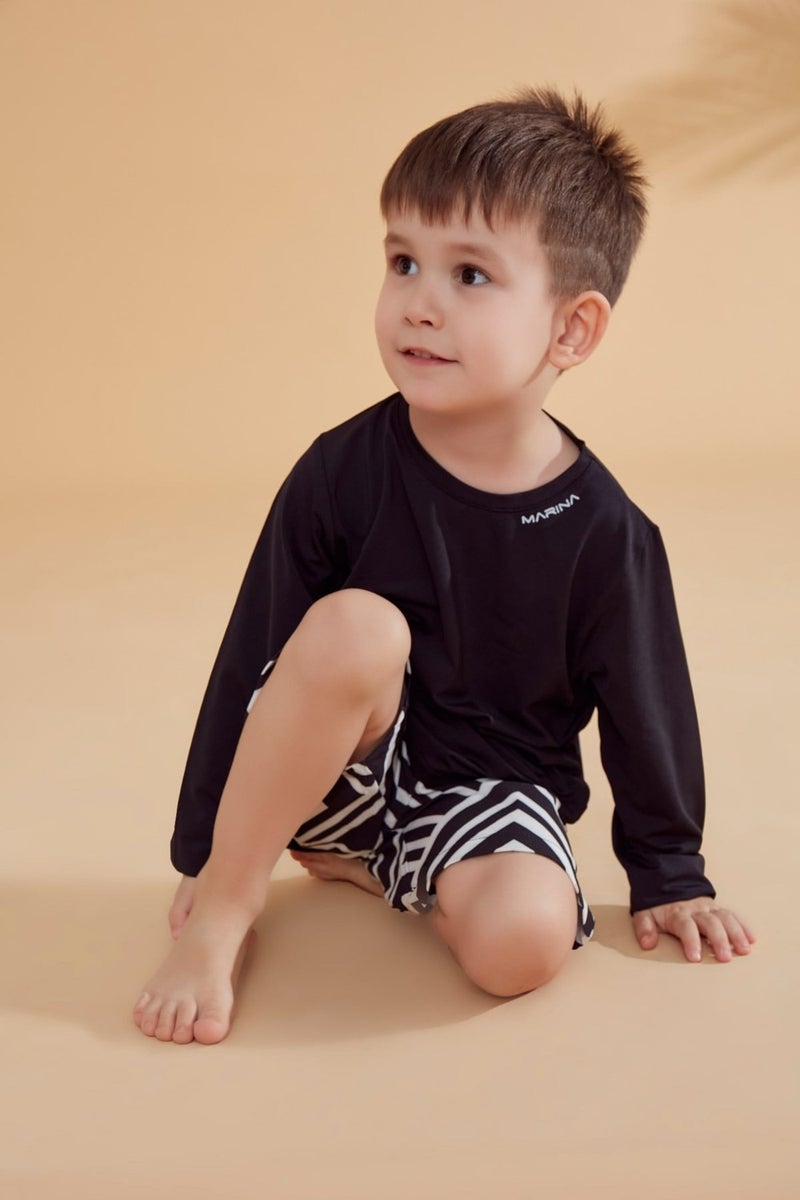 Marina Kids Black Swim T-Shirt T2343  - Image 4