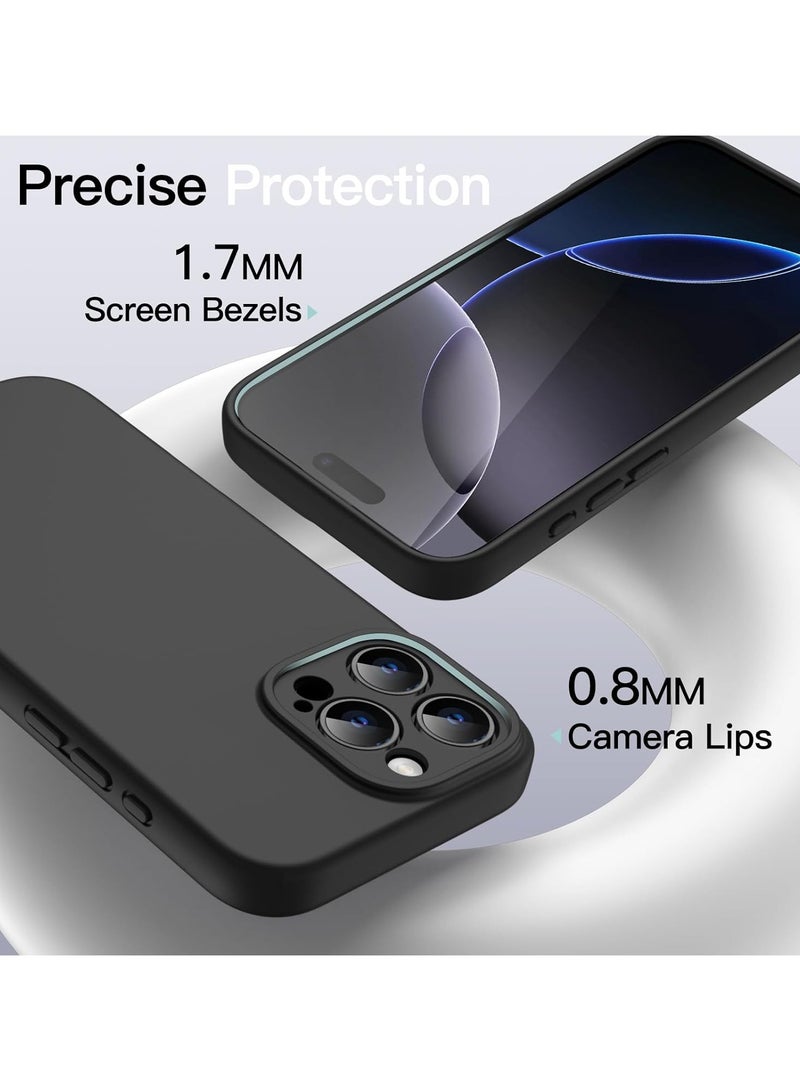 Magnetic Silicone Case for iPhone 16 Pro Max 6.9-Inch, Compatible with MagSafe, Silky Soft Touch, Shock Absorbing Phone Cover with Camera Lens Full Protection (Black)  - Image 2