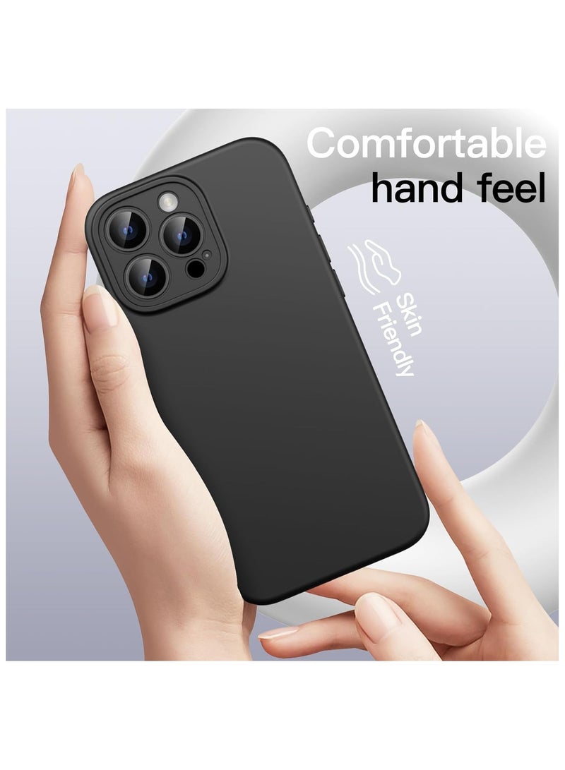 Magnetic Silicone Case for iPhone 16 Pro Max 6.9-Inch, Compatible with MagSafe, Silky Soft Touch, Shock Absorbing Phone Cover with Camera Lens Full Protection (Black)  - Image 3