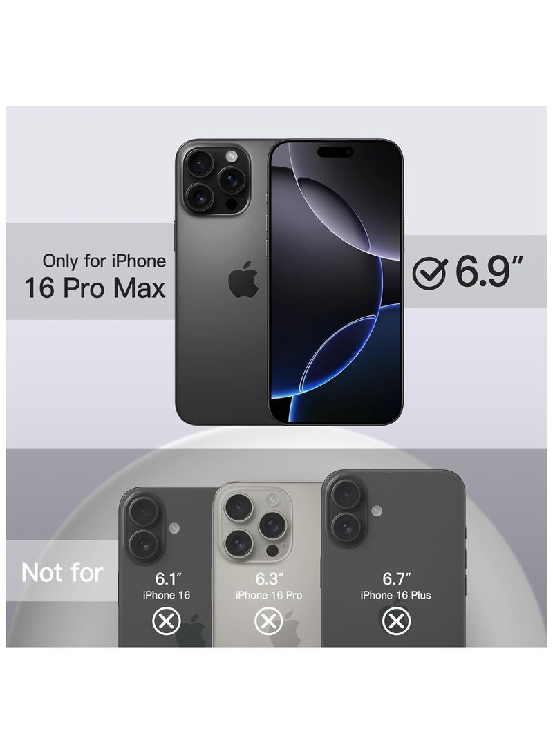 Magnetic Silicone Case for iPhone 16 Pro Max 6.9-Inch, Compatible with MagSafe, Silky Soft Touch, Shock Absorbing Phone Cover with Camera Lens Full Protection (Black)  - Image 5