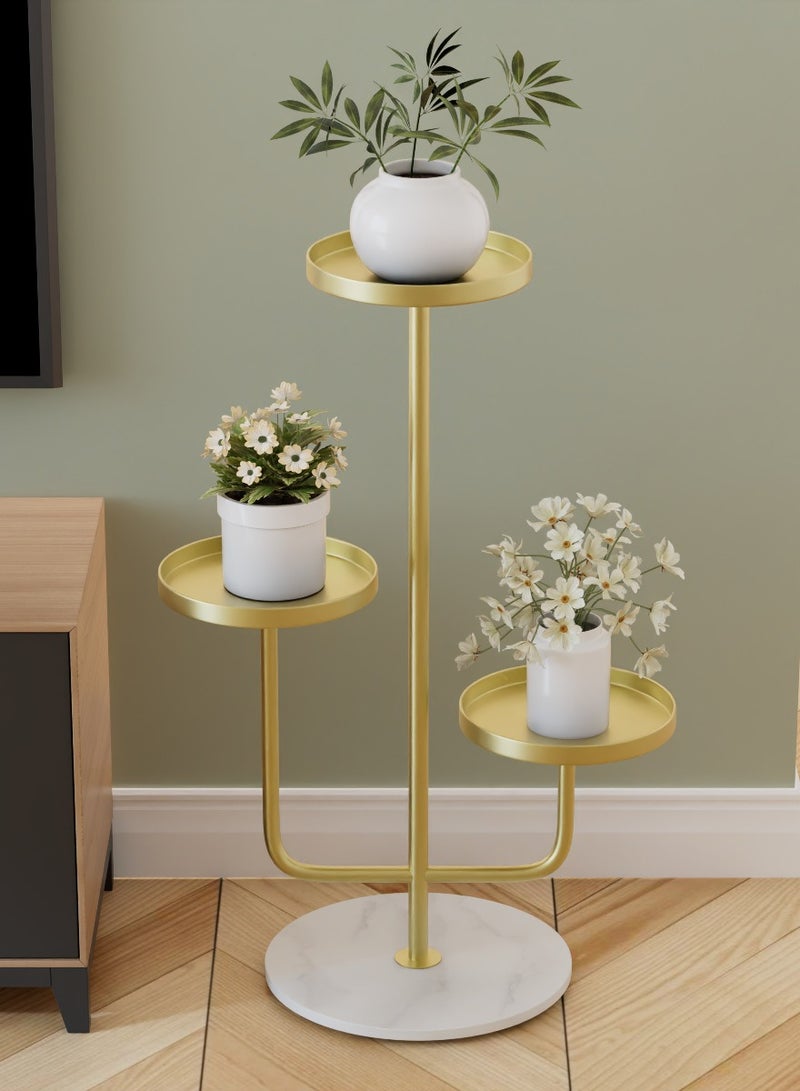 والالا حامل نباتات داخلي طويل بثلاث طبقات، رف نباتات عصري للنباتات المنزلية، حامل نباتات زاوية، رف لغرفة المعيشة، غرفة النوم، ديكور الفناء - Image 2