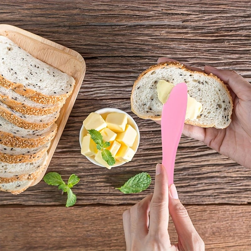 6 Pack Cream Spatula Set 2 Red 2 Blue 2 Pink Non Stick Toast Bread Butter Spreader Kitchen Tool - Image 2