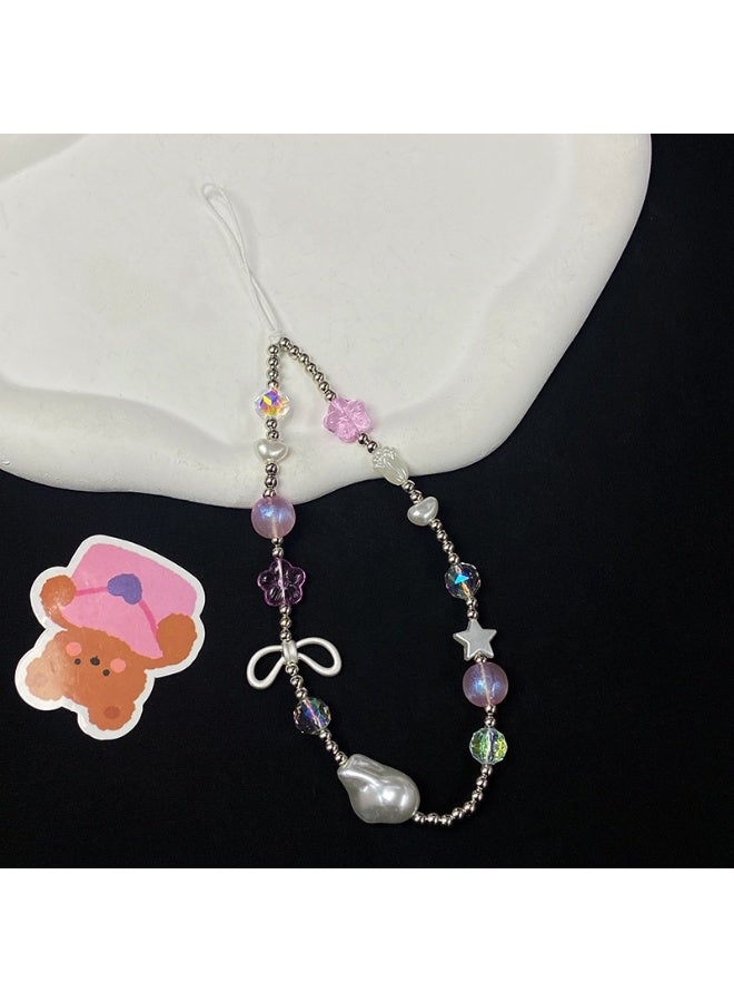 NIBEMINENT Phone Charm/ Chain Strap for Women Girls, Chic Teen Girl Cell Phone Case Lanyard Wrist Strap - Image 1