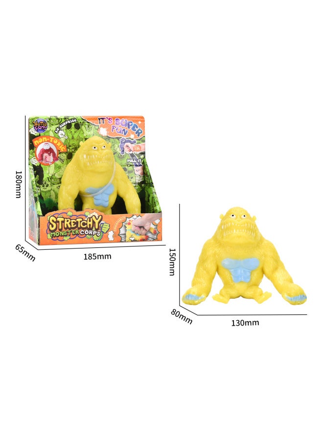 Latest Decompression Toy Tpr Vinyl Toy Vent Hero Human Animal Series Super Tough Pinch Lewang General Manager-Color:8692 Colorful Gorilla Display Box  - Image 1