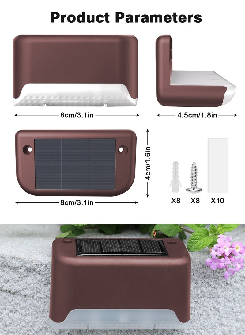 هومار كيت أضواء السطح الشمسي في الهواء الطلق، 10 حزمة من المصابيح الشمسية المقاومة للماء للدرج، الخطوة، السياج، السراينج، الساحة وباتيو - Image 5