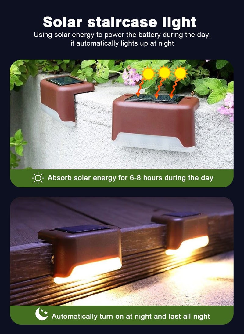 هومار كيت أضواء السطح الشمسي في الهواء الطلق، 10 حزمة من المصابيح الشمسية المقاومة للماء للدرج، الخطوة، السياج، السراينج، الساحة وباتيو - Image 3