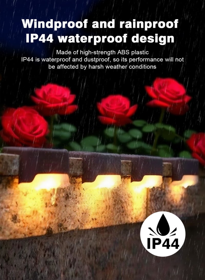 هومار كيت أضواء السطح الشمسي في الهواء الطلق، 10 حزمة من المصابيح الشمسية المقاومة للماء للدرج، الخطوة، السياج، السراينج، الساحة وباتيو - Image 2