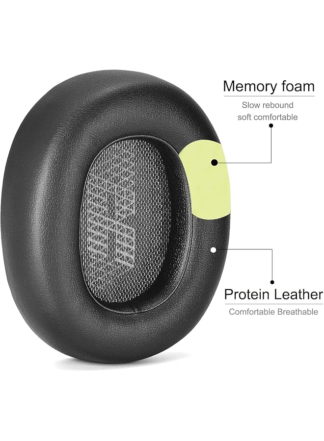 erorex Live 650 Btnc E65Btnc Ear Cushion Memory Foam Ear Pads Replacement Compatible With Jbl E65 E65Btnc Duet Nc Live 650Btnc Live 660 Btnc Headphones Black - Image 4
