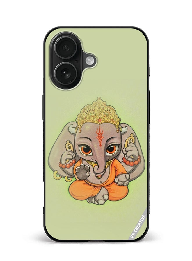 VR CREATIVE Protective Case Cover For Apple iPhone 16 Plus Ganpati Bappa Design Multicolour