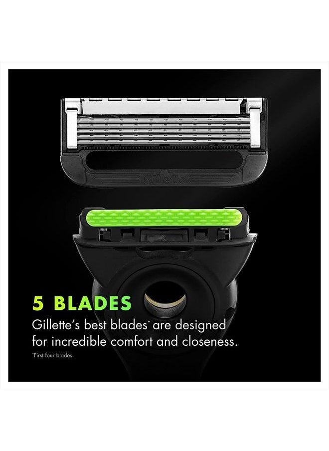 Gillette - Razor for Men with Exfoliating Bar Gold Edition by GilletteLabs, Includes 1 Handle, 3 Razor Blade Refills, 1 Travel Case, 1 Premium Magnetic Stand - Image 1