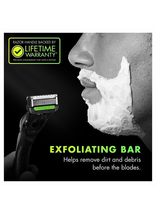 Gillette - Razor for Men with Exfoliating Bar Gold Edition by GilletteLabs, Includes 1 Handle, 3 Razor Blade Refills, 1 Travel Case, 1 Premium Magnetic Stand - Image 1