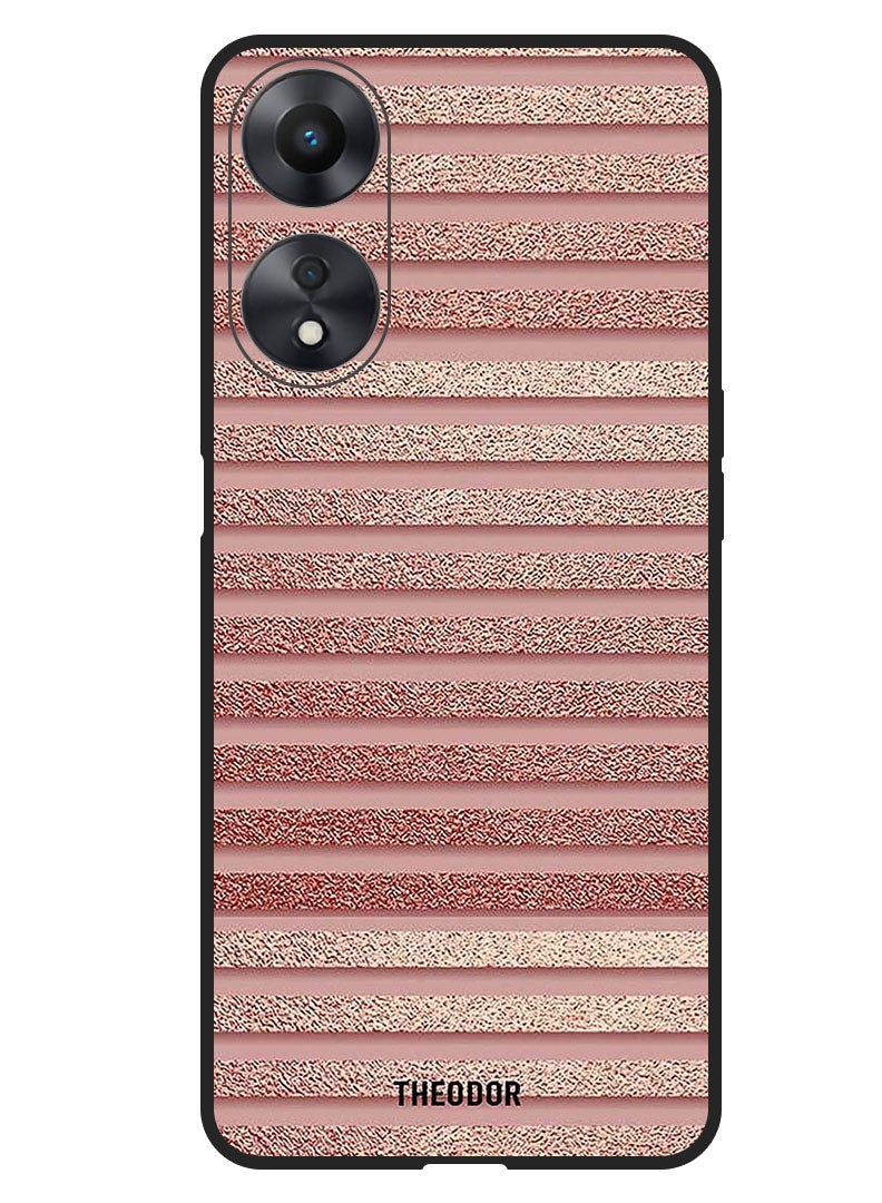 Theodor Protective Case Anti Scratch Shock Proof Bumper Cover For Oppo F23 5G Pink Glitter Strips - Image 1