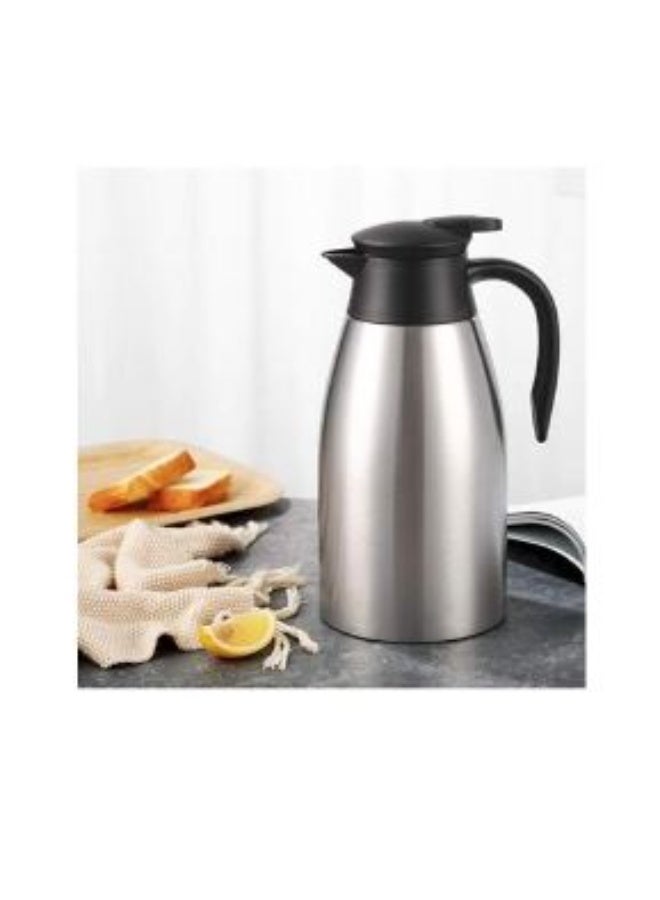 Stainless steel thermos inside and out to keep hot or cold