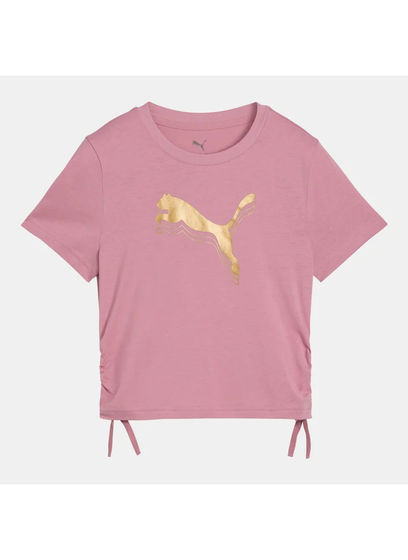 PUMA Kids' Essentials Metallic Knotted T-Shirt