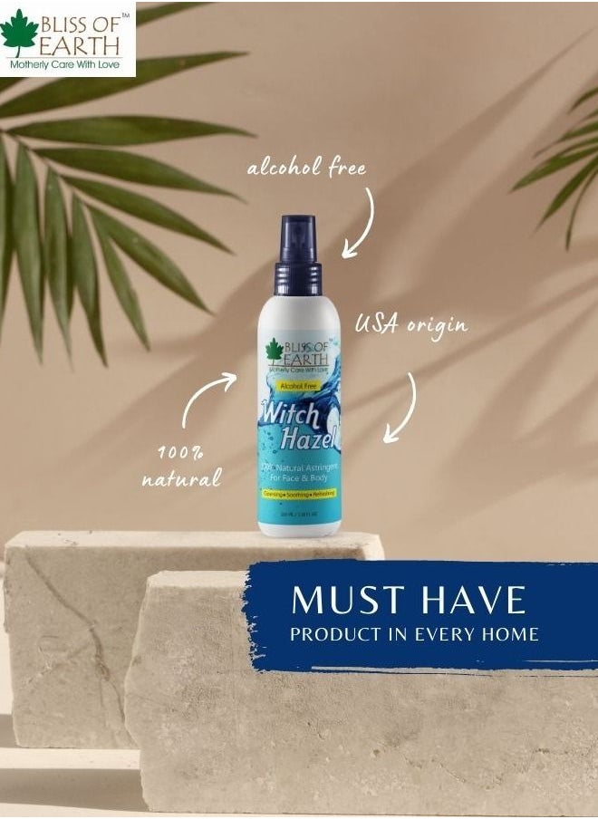 BLISS OF EARTH - Bliss of Earth 100ML Pure Witch Hazel Astringent Natural Toner Great For Acne & Skin Rashes - Image 1