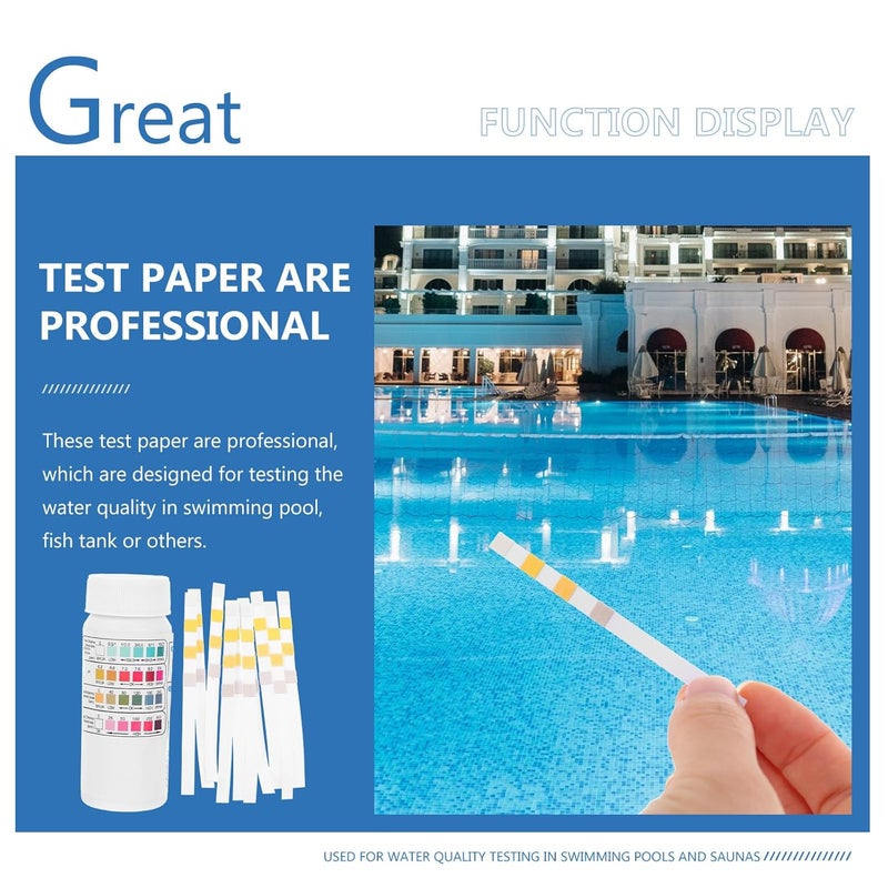 One piece build 50pcs 4-in-1 Pool and Fish Tank Water Quality Test Strips for Ph and Residual Chlorine Testing, Swimming Pool and Aquarium Water Test Paper Kit Simple multi-color universal build Quick assemble Diverse application fit Moisture proof Carefully selected solid material Trendy budget practical design Light & sturdy KSA standard compatible design Reliable durability Dust tight seal Tight fitted parts Various size alternatives Multi item matching Global light sturdy raw material Varied dimensions Trendy natural tone options Daily repeated use trusted quality Low maintenance Anti topple design Cost effective global grade quality Durability boost selected material Globally popular elegant design Cross-location transit friendly build Changing environment compatible - Image 3