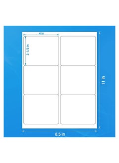 Generic 3-1/3x4 Shipping Address Labels ,for Inkjet or Laser Printer, 6 Up Sticker Labels Paper, Matte White Paper Sheets, Strong Adhesive, Dries Quickly, Holds Ink Well, 600 Lables  - Image 3