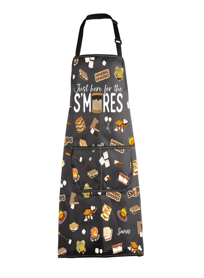 MBMSO Smores Apron S’More Lovers Gift for Smores Maker Apron Just Here for the Smores Gift for Pastry Chef Apron Camping Gift (Smores Apron-b) - Image 1