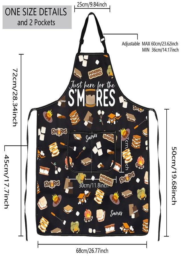 MBMSO Smores Apron S’More Lovers Gift for Smores Maker Apron Just Here for the Smores Gift for Pastry Chef Apron Camping Gift (Smores Apron-b) - Image 2