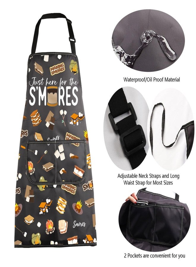 MBMSO Smores Apron S’More Lovers Gift for Smores Maker Apron Just Here for the Smores Gift for Pastry Chef Apron Camping Gift (Smores Apron-b) - Image 5