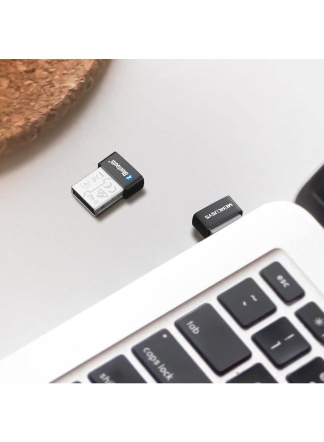 ميركوسيس Bluetooth Nano USB Adapter
Bluetooth: BT 5.3
SPEC: 1× Internal Antennas, USB 2.0 
FEATURE: Nano Size Black - Image 4
