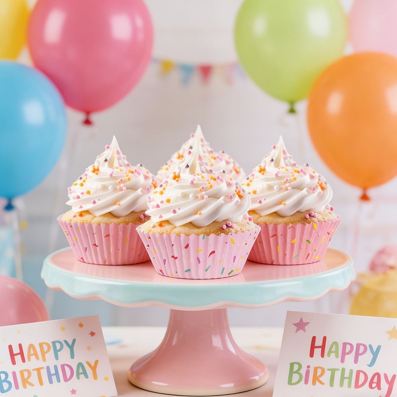 150 300pcs 6 Colors Mixed Muffin Cupcake Liners 1.97 1.18inch Party Birthday Decorations Baking Supplies - Image 4