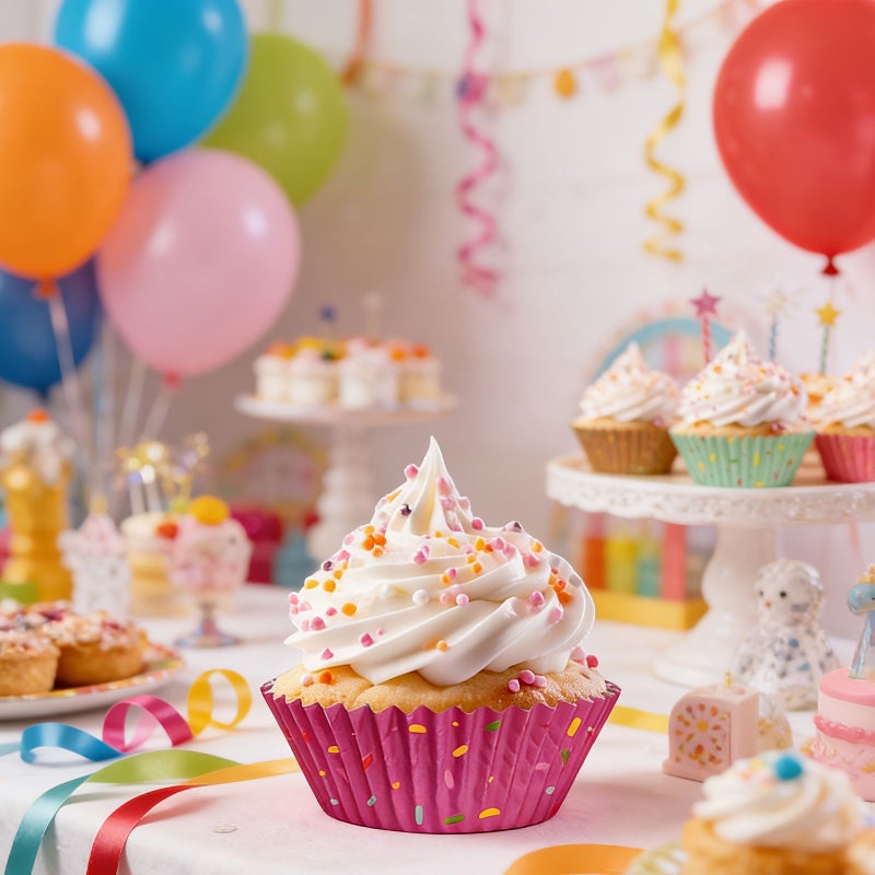150 300pcs 6 Colors Mixed Muffin Cupcake Liners 1.97 1.18inch Party Birthday Decorations Baking Supplies - Image 2
