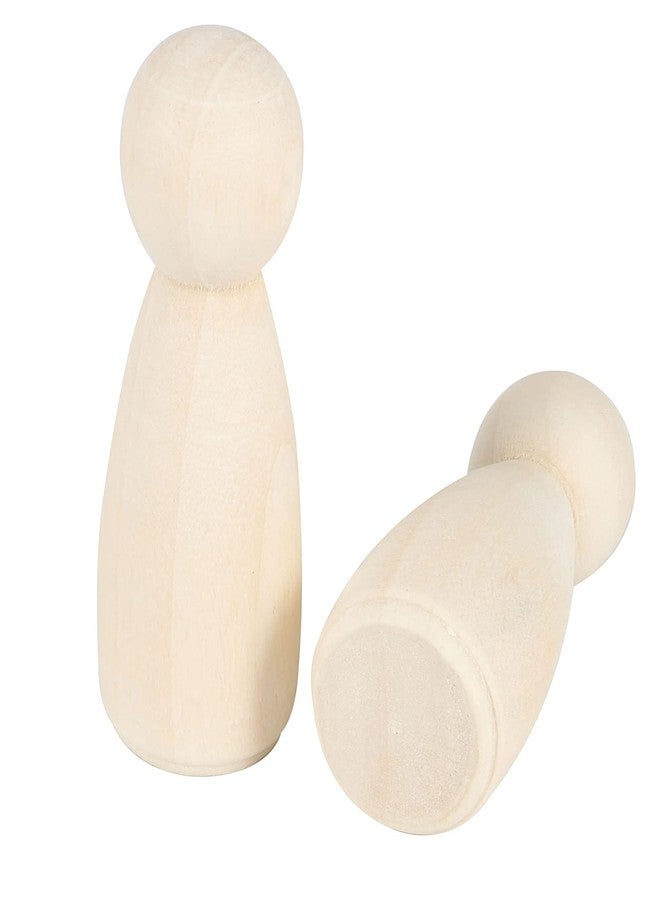 JAPCHET 50 Pack 3-1/2 Inch Wood Peg Dolls, Unfinished Wooden Jumbo Peg People Wood Doll Bodies Figures for Painting, DIY Art Craft Projects, Home Decor - Image 3