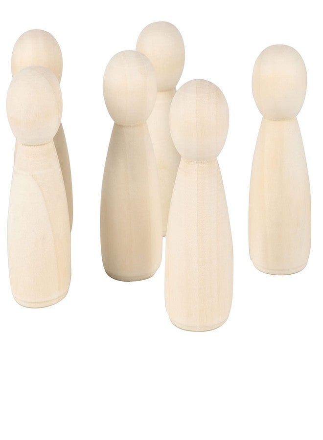 JAPCHET 50 Pack 3-1/2 Inch Wood Peg Dolls, Unfinished Wooden Jumbo Peg People Wood Doll Bodies Figures for Painting, DIY Art Craft Projects, Home Decor - Image 5