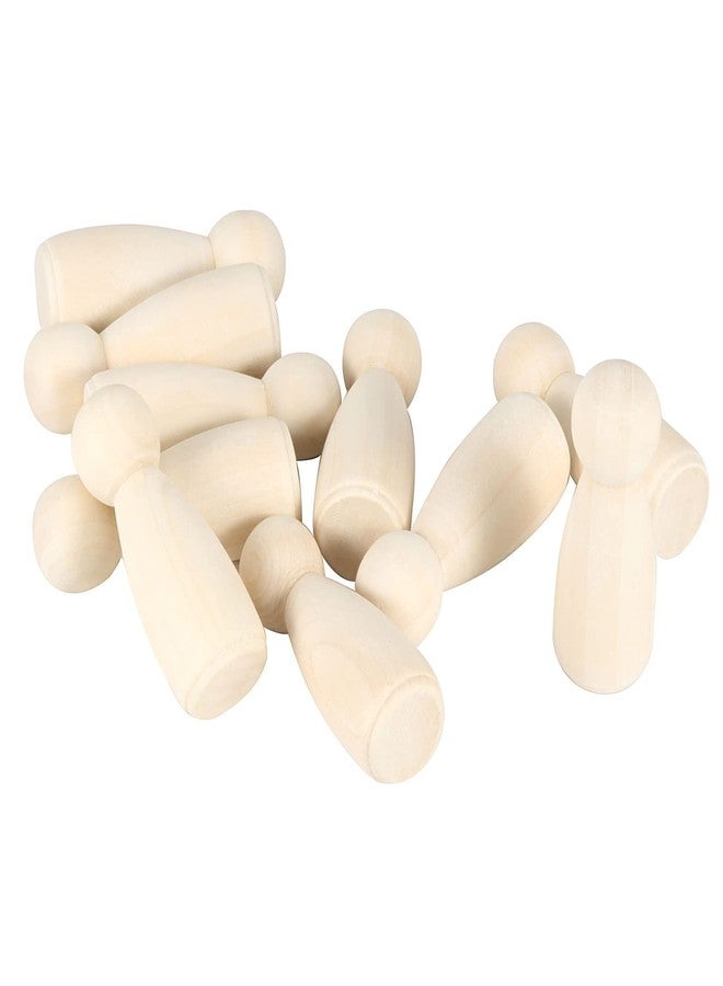 JAPCHET 50 Pack 3-1/2 Inch Wood Peg Dolls, Unfinished Wooden Jumbo Peg People Wood Doll Bodies Figures for Painting, DIY Art Craft Projects, Home Decor - Image 4