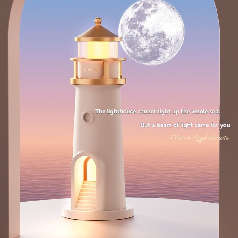 Projection Table Lamp 70*72*242mm White ABS+PC Material Symbolizes Protection And Hope - Immersive Light Sound Experience Atmosphere Night Light for Children’s Birthday Gift, Emotional Companion - Image 2