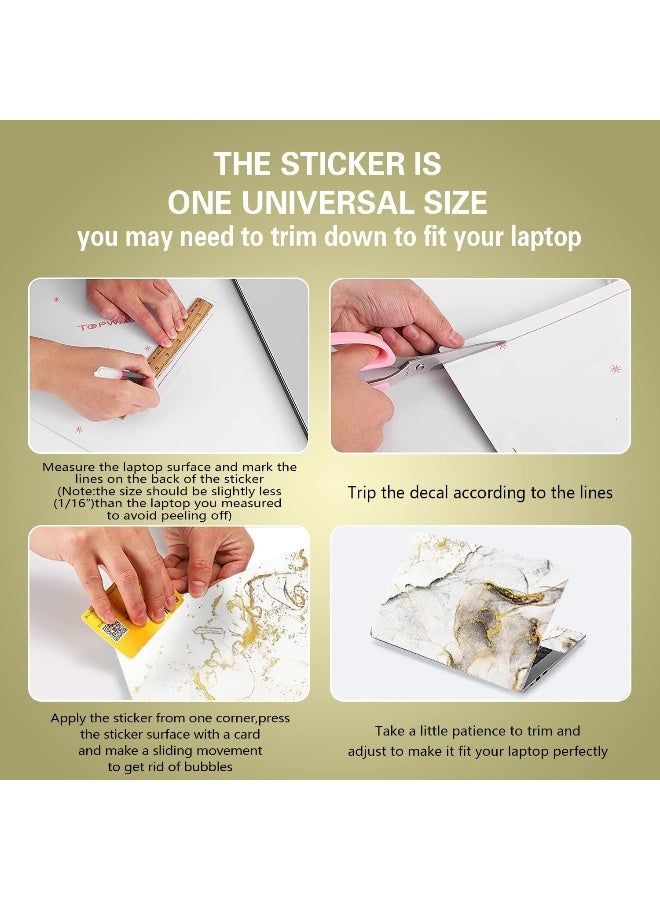 icolor Laptop Skin Sticker Decal, 13.3" 14.2" 15" 15.4" 15.6 inch Laptop Vinyl Skin Sticker Cover Art Decal Protector Notebook PC-One Size, Need U Cut to fit Size - Image 4