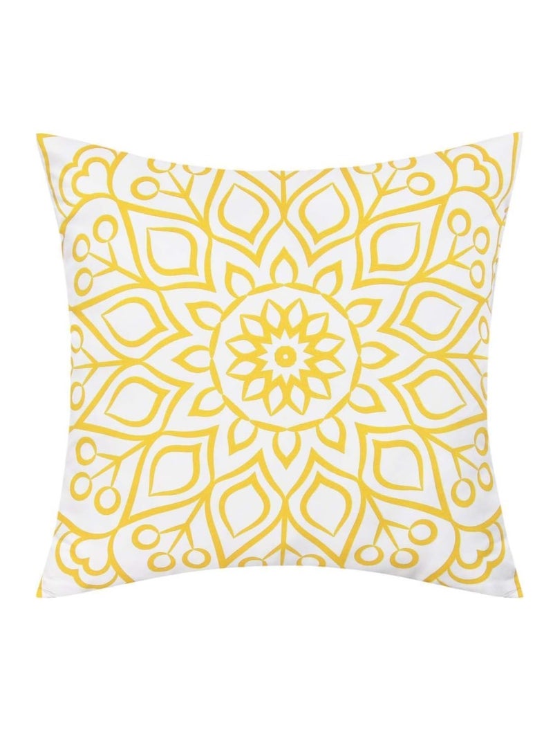 Loquat Throw Pillow Covers Modern Decorative Throw Pillow Case Morocco Pattern Pillow Covers Cushion Case for Room Bedroom Room Sofa Chair Car Yellow 18 x 18 Inch Set of 4 - Image 5