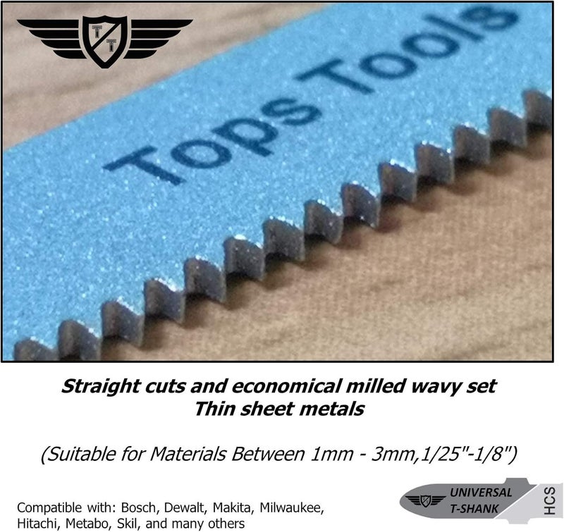 TopsTools 25 x JSTTK5B T101B T101BR T111C T118A T144D Mixed Jigsaw Blades - Image 4