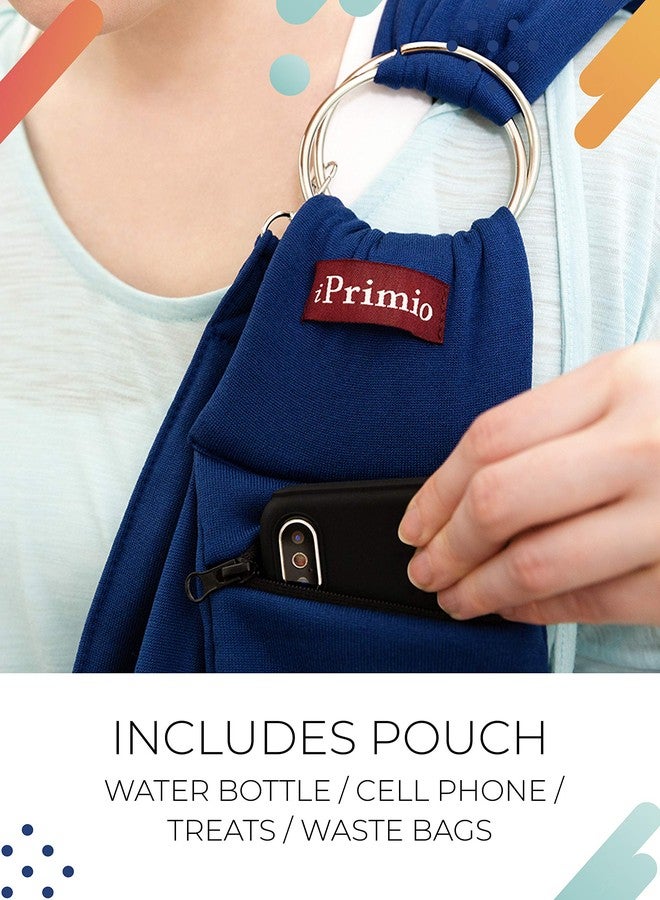 iPrimio Adjustable Pet Sling with Cell Phone Carrier (Navy Blue) - Image 4