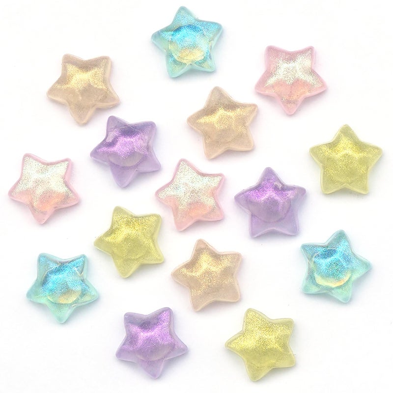 KEYDUACU 15Pcs Strong Star Refrigerator Magnet Fridge Sticker,Colorful 3D Craft Decoration Magnet,Strong Fridge Magnets for Kitchen,Office Whiteboard, Cabinet and Dishwasher (Ripple Stars) - Image 1
