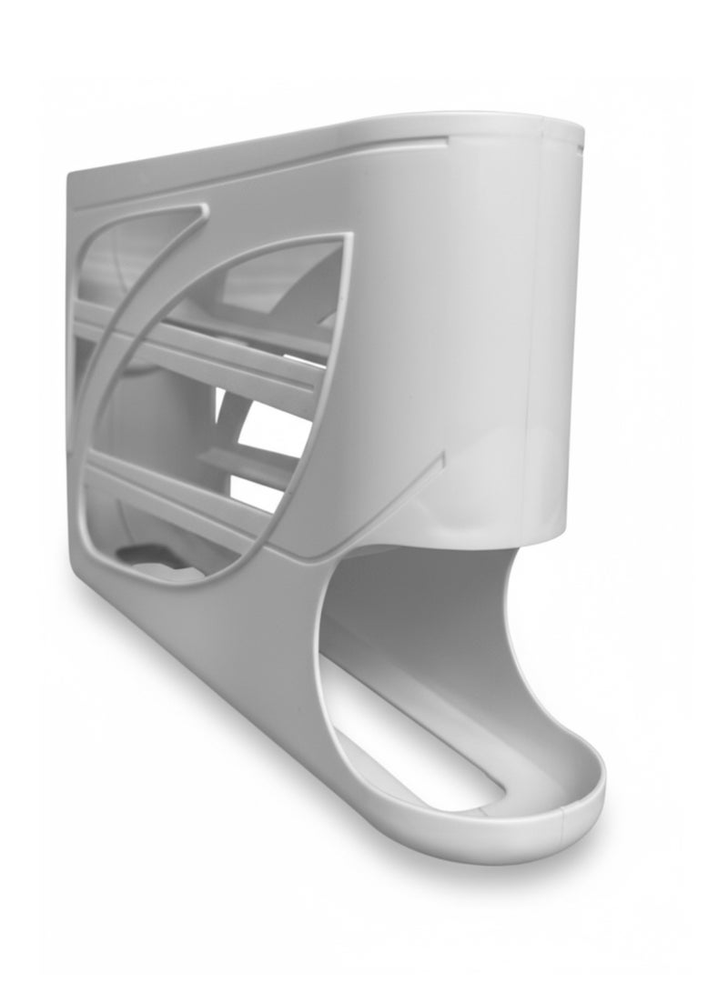 Digi Core صندوق تخزين بيض دوار مكون من 3 طبقات للثلاجة، يتسع لـ 24 بيضة، تصميم باب جانبي موفر للمساحة، حامل بيض بلاستيكي متين، منظم بيض بسعة كبيرة لتخزين المطبخ والثلاجة، مثالي لتنظيم المطبخ والثلاجة، أبيض - Image 1