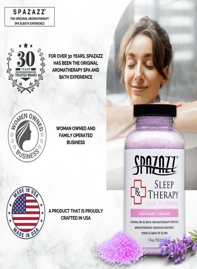 Spazazz Aromatherapy Salt Crystals 19oz – Sleep Therapy – Hot Tub & Bath Soak – Spazazz Hot Tub Crystals are Oil-Free & Safe for All Spas - Image 4