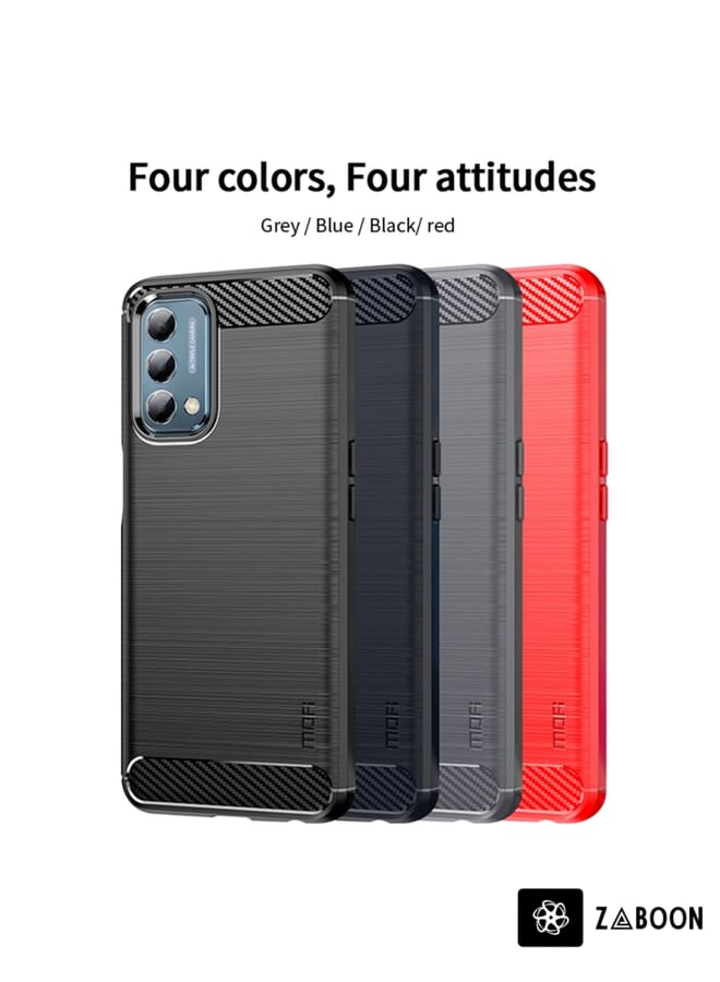Zaboon Protective Case Cover For Oneplus Nord N200 5G MOFI Gentleness Series Brushed Texture Carbon Fiber Soft TPU - Image 4