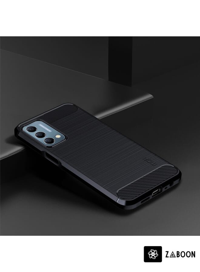 Zaboon Protective Case Cover For Oneplus Nord N200 5G MOFI Gentleness Series Brushed Texture Carbon Fiber Soft TPU - Image 2
