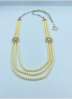 GOHONA Royal Bling Bollywood Traditional Indian  Jewelry Pearl Necklace in Golden colour