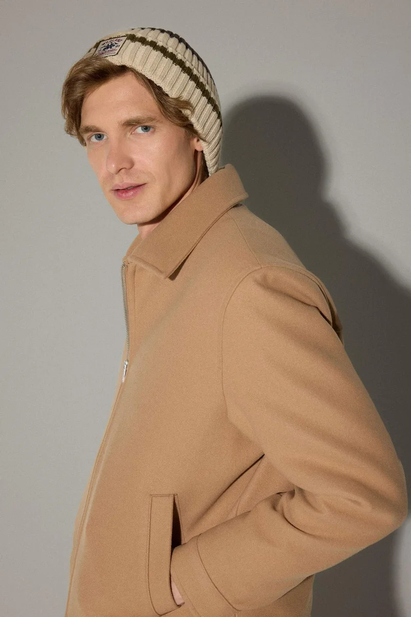 Defacto Man Knitwear Labeled Beanie