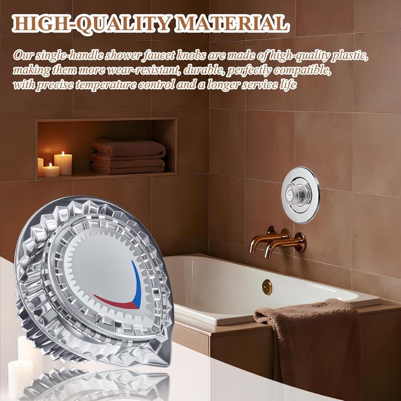 Javiix 96797 Shower knob Replacement for Moen Chateau Collection Tub and Shower Faucet Knob Handle Kit Include Screws Chrome Knob Insert - Image 3