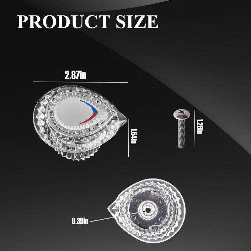 Javiix 96797 Shower knob Replacement for Moen Chateau Collection Tub and Shower Faucet Knob Handle Kit Include Screws Chrome Knob Insert - Image 2