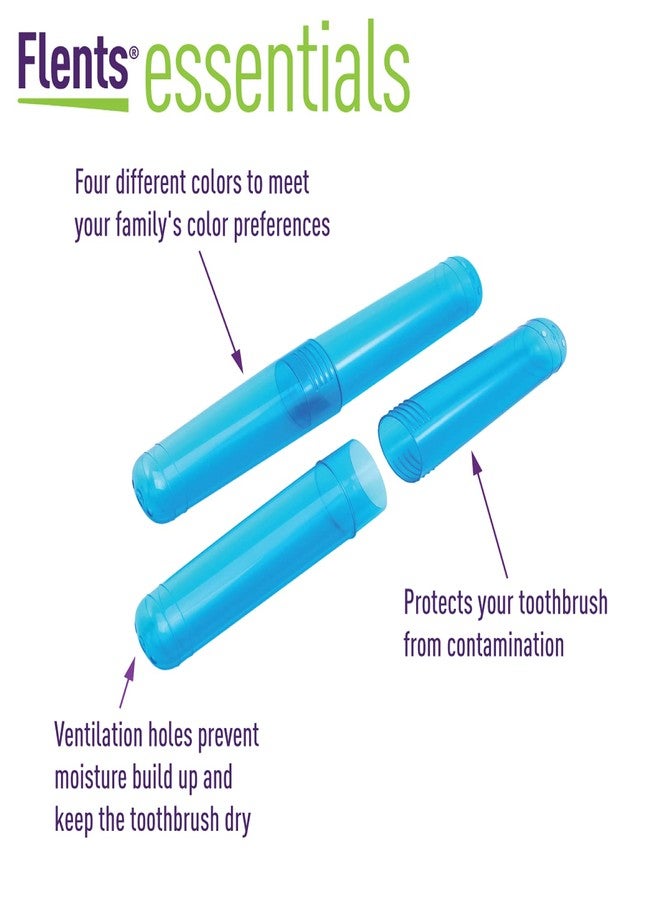 Flents Travel Toothbrush Holder, Breathable Plastic for Ventilation, Great for Home or Travel, 6 Pack, Assorted Colors - Image 3
